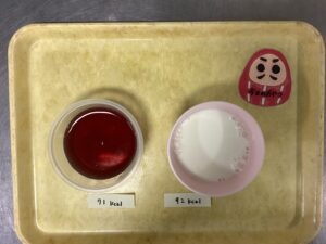 ぶどうゼリー・牛乳